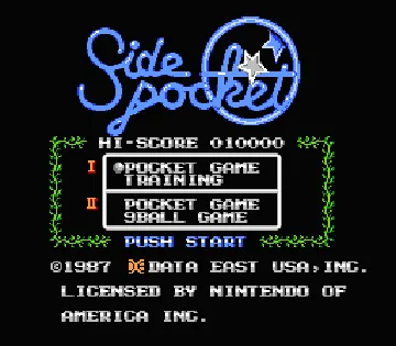 Side Pocket (Europe) screen shot title